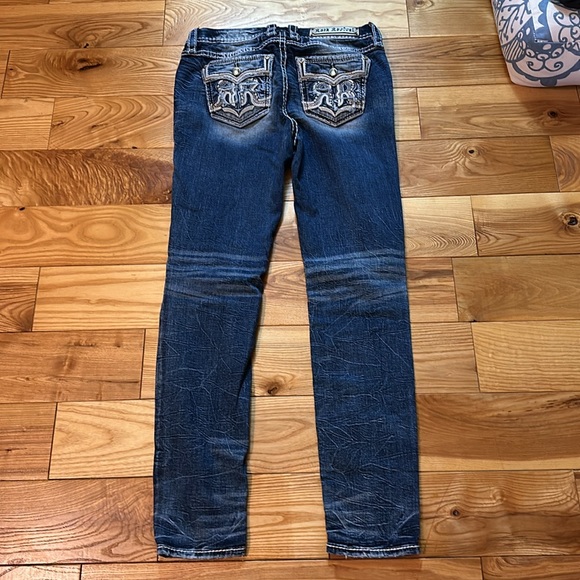 HTF!! Rock Revival “Nadine” Distressed Skinny Jeans, Sz 29 - Picture 4 of 5